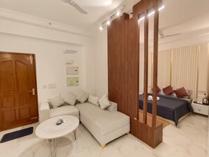 Living Room in 1 BHK Apartment at Purvanchal Royal City, Chi V Greater Noida – for Rent