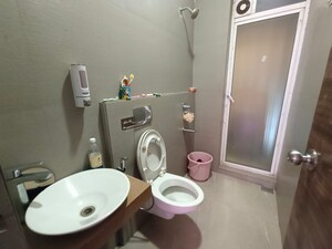 Bathroom in 2 BHK Apartment at Akshar Alvario, Seawoods – for Rent