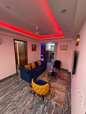 Living Room in 3 BHK Builder Floor at Chattarpur – for Rent