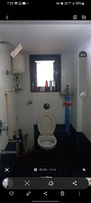 Bathroom in 1 BHK Apartment at Atharva CHS Charai, Charai – for Rent