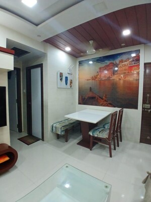 Living Room in 1 BHK Apartment at Shree Riddhi Siddhi Sumukh Hills, Kandivali East – for Rent