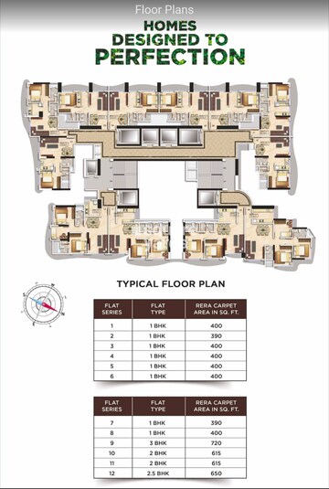 Floor Plan in 1 BHK Apartment at Sky Annex, Chembur – for Sale