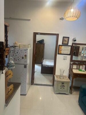 Living Room in 1 BHK Builder Floor at Lake View Complex, Dhakoli – for Sale