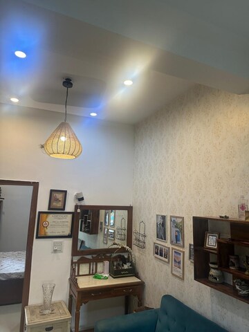 Living Room in 1 BHK Builder Floor at Lake View Complex, Dhakoli – for Sale