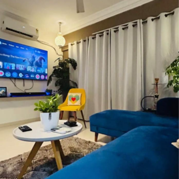 Living Room in 3 BHK Apartment at Sky Anchorage, Versova – for Rent