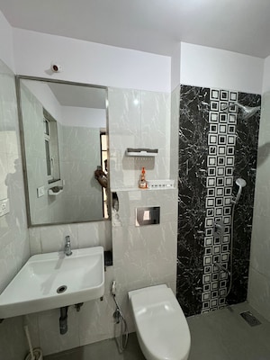 Bathroom in 2 BHK Apartment at Omkar Ananta, Goregaon East – for Rent