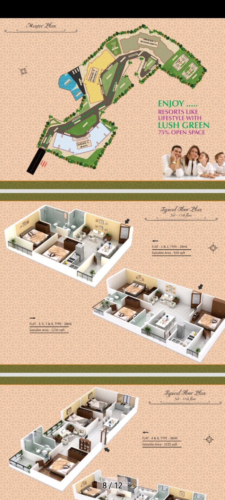 Master Plan, pundag 3 Bedroom 1230 Sq.Ft. Apartment In Pundag Ranchi 9298528