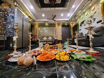 Living Room in 3 BHK Apartment at Vinayagar Oceanic, Paanduranga Puram – for Sale