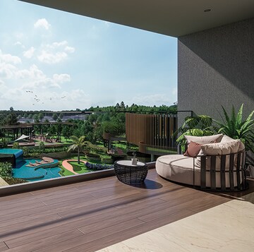 Balcony in 2 BHK Apartment at Runwal 25 Hour Life, Manpada – for Sale