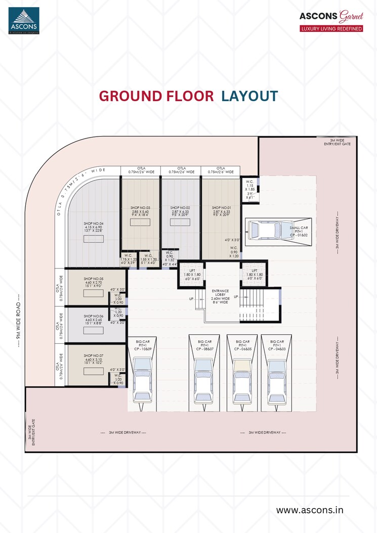Floor Plan, ascons-garnet 1 Bedroom 650 Sq.Ft. Apartment In Dapoli Navi Mumbai 9299658