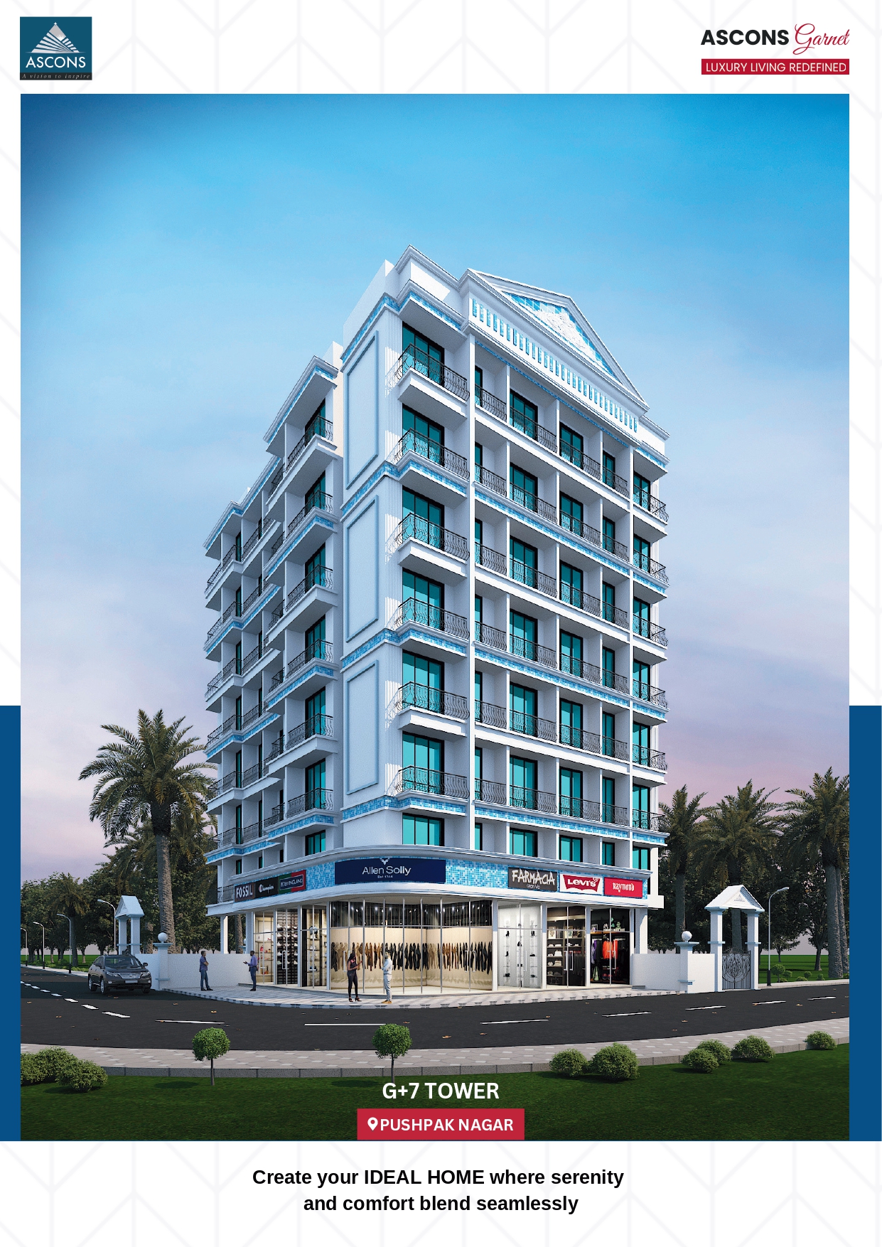 1 BHK + Extra Room 650 Sq.Ft. Apartment in Ascons Garnet