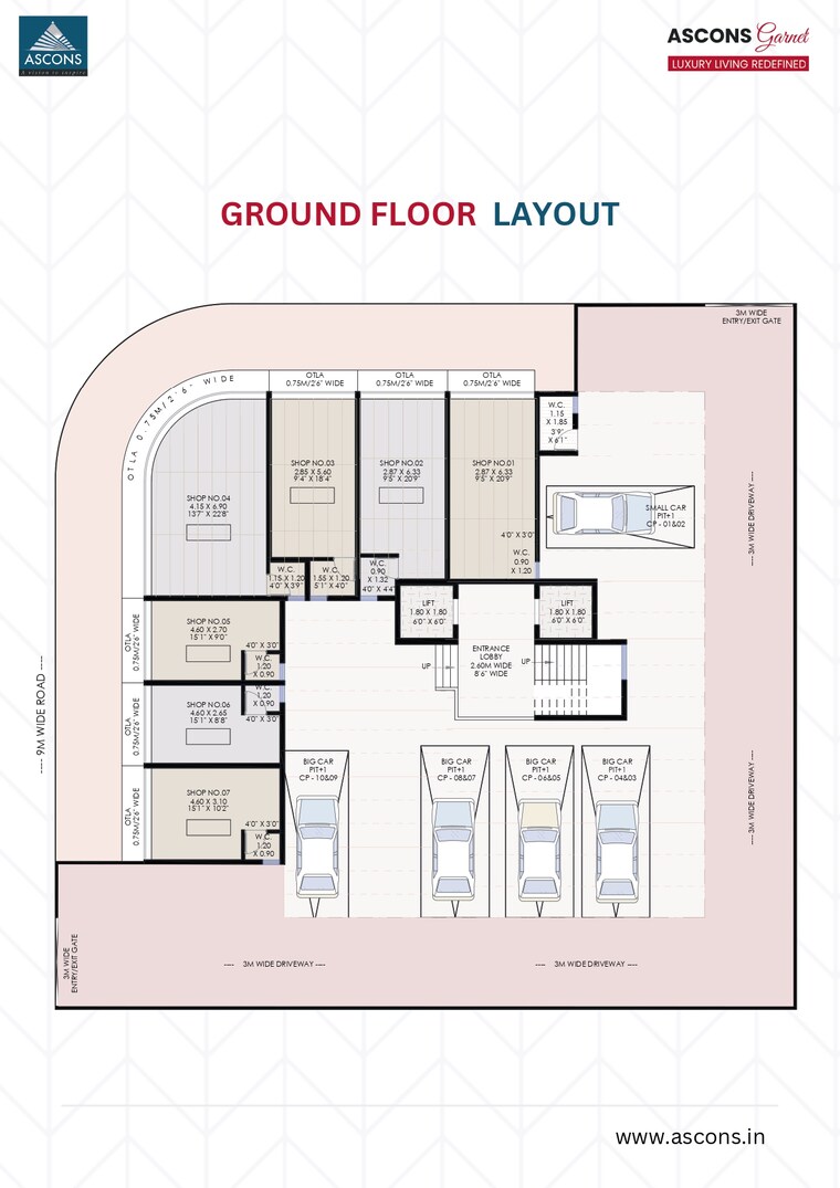 Floor Plan, ascons-garnet 1 Bedroom 690 Sq.Ft. Apartment In Dapoli Navi Mumbai 9299665