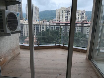 Balcony in 3 BHK Apartment at Soham Crystal Spires, Thane West – for Rent