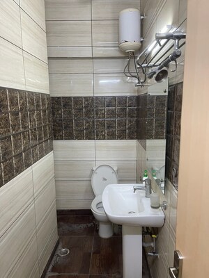 Bathroom in 3 BHK Builder Floor at Lajpat Nagar – for Rent