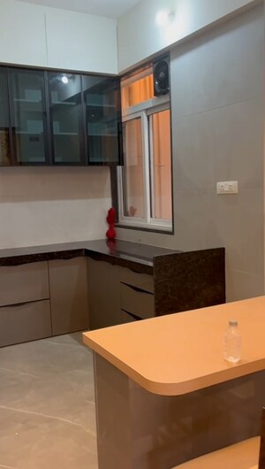 Kitchen in 3 BHK Apartment at Gami Asters, Ghansoli – for Rent