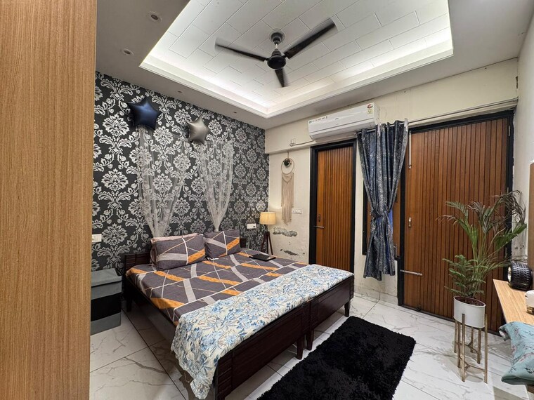 Bedroom, pir machalla 3 Bedroom 1450 Sq.Ft. Builder Floor In Pir Machalla Zirakpur 9300155