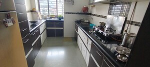 Kitchen in 3 BHK Apartment at K Raheja Heights, Malad East – for Rent