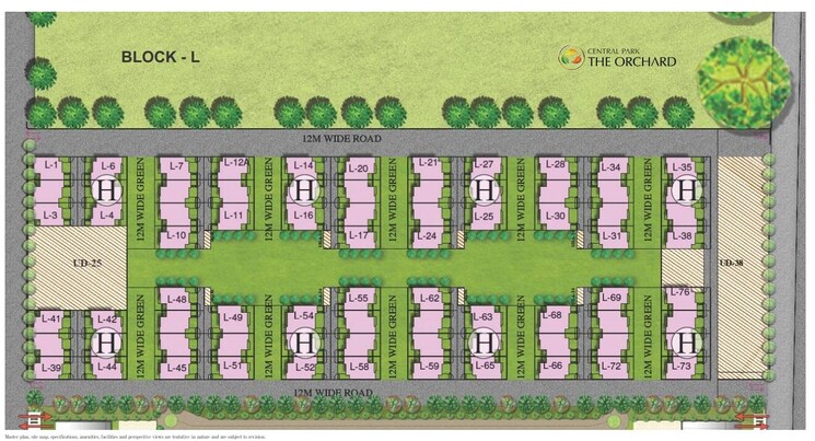 Master Plan, central-park-the-orchard 3 Bedroom 2129 Sq.Ft. Builder Floor In Sohna Sector 33 Gurgaon 9300557