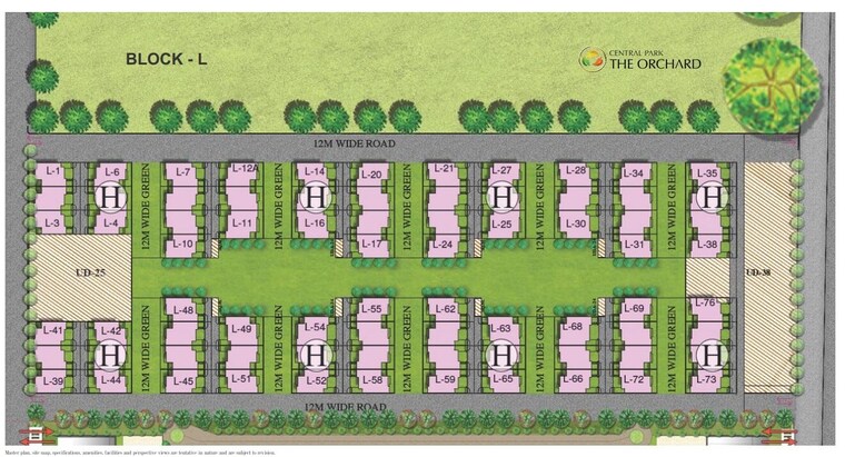 Master Plan, central-park-the-orchard 3 Bedroom 2129 Sq.Ft. Builder Floor In Sohna Sector 33 Gurgaon 9300557
