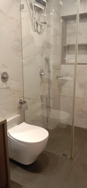 Bathroom in 2 BHK Apartment at Satellite Garden, Goregaon East – for Rent