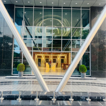 Balcony in  Office Space at Purvanchal Capital Tower, Vibhuti Khand – for Rent