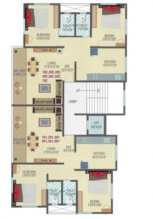 Floor Plan in 2 BHK Apartment at Baner – for Sale