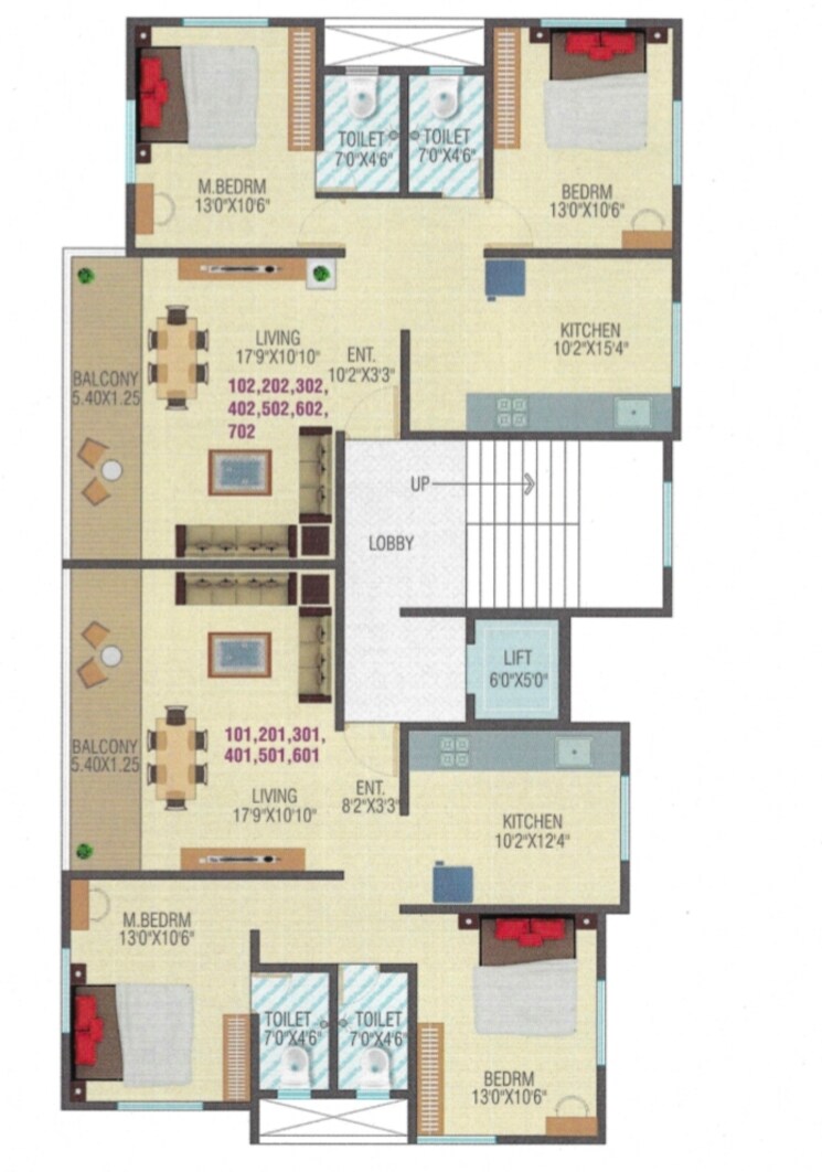 Floor Plan, baner 2.5 Bedroom 1040 Sq.Ft. Apartment In Baner Pune 9300961