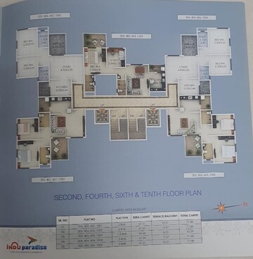 Floor Plan in 2 BHK Apartment at Charwad Indu Paradise, Ambegaon Budruk – for Sale