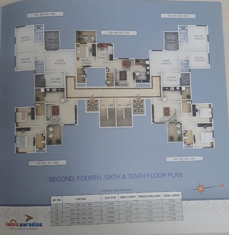 Floor Plan, charwad-indu-paradise 2 Bedroom 773 Sq.Ft. Apartment In Ambegaon Budruk Pune 9300953