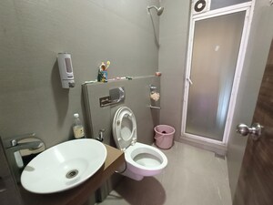 Bathroom in 2 BHK Apartment at Akshar Alvario, Seawoods – for Rent