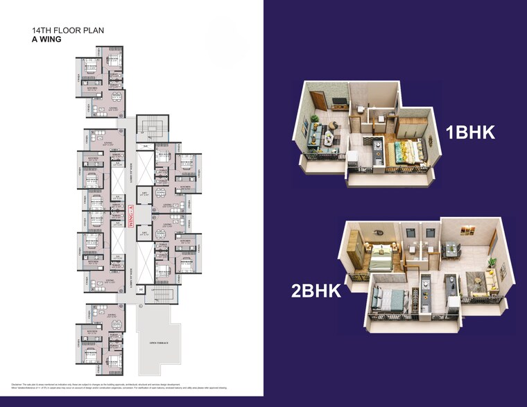 Floor Plan, rudra-kristina 1 Bedroom 685 Sq.Ft. Apartment In Taloja Navi Mumbai 9301142