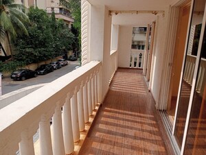 Balcony in 3 BHK Apartment at Zahra Court Apartment, Khar West – for Rent