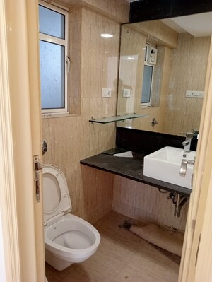 Bathroom in 3 BHK Apartment at Zahra Court Apartment, Khar West – for Rent