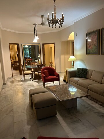 Living Room in 3 BHK Builder Floor at Defence Colony – for Rent