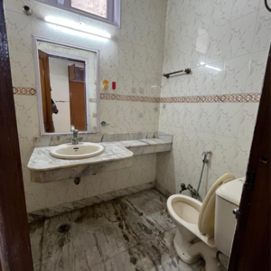 Bathroom in 2 BHK Builder Floor at Malviya Nagar – for Rent