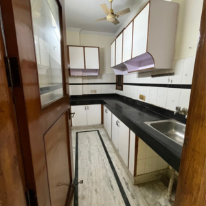 Kitchen in 2 BHK Builder Floor at Malviya Nagar – for Rent