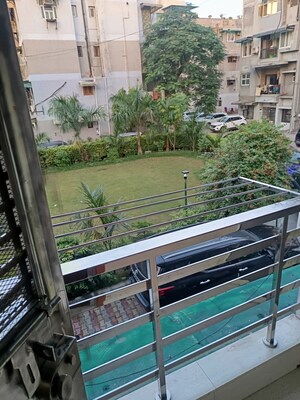 Balcony in 3 BHK Apartment at Puru Apartments, Rohini Sector 13 – for Rent