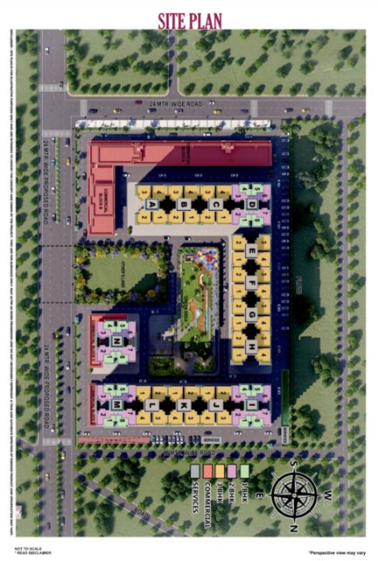 Master Plan, arttech-maulshree-heights 3 Bedroom 645 Sq.Ft. Apartment In Sector 84 Faridabad 9156666
