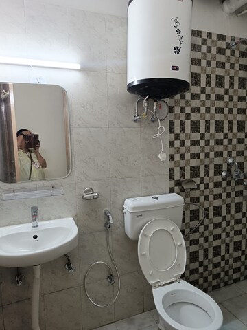 Bathroom in 2 BHK Apartment at Pareena Om Apartments, Sector 112 – for Rent