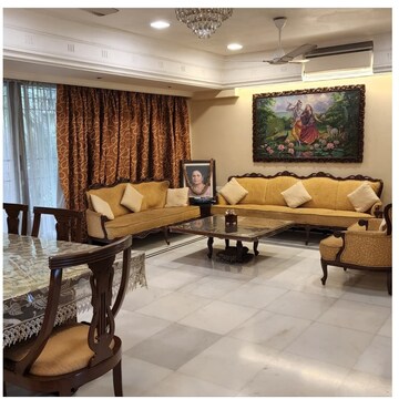 Living Room in 4 BHK Apartment at Rustomjee 9 JVPD, Juhu – for Sale