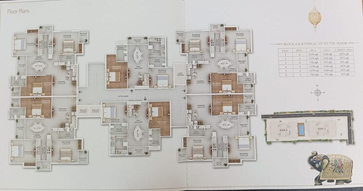 Floor Plan, bariatu 3 Bedroom 1440 Sq.Ft. Apartment In Bariatu Ranchi 9302779
