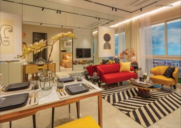 Living Room in 2 BHK Apartment at Transcon Triumph Tower 2, Andheri West – for Sale