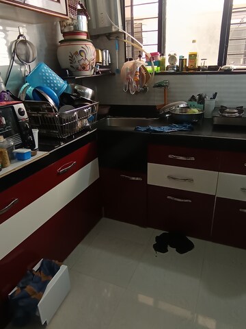 Kitchen in 1 BHK Apartment at Spring Dales, Kharadi – for Rent