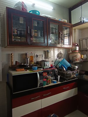 Kitchen in 1 BHK Apartment at Spring Dales, Kharadi – for Rent