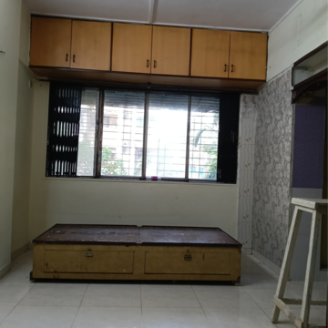 Kitchen in 1 RK Apartment at Railwaymens Apna Ghar CHS, Parsi Colony – for Rent