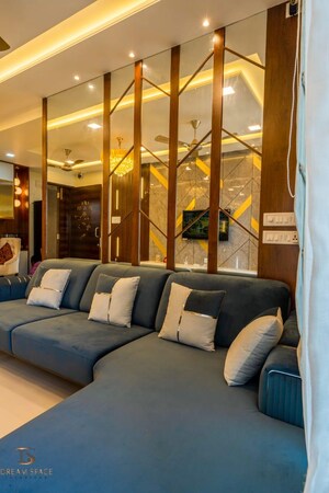 Living Room in 2 BHK Apartment at Atlanta Heights, Prabhadevi – for Rent