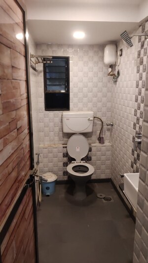 Bathroom in 1 BHK Apartment at Je And Vee Om Trimurti, Malad East – for Rent