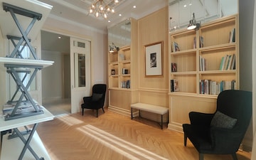 Living Room in 4 BHK Apartment at Bhartiya Leela Residences, Thanisandra Main Road – for Sale