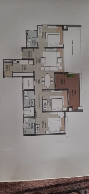 Floor Plan in 3 BHK Apartment at Kalpataru Jade Residences, Baner – for Sale