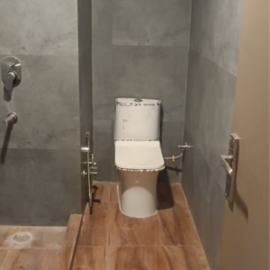 Bathroom in 2 BHK Apartment at Ruparel Ariana, Parel – for Rent